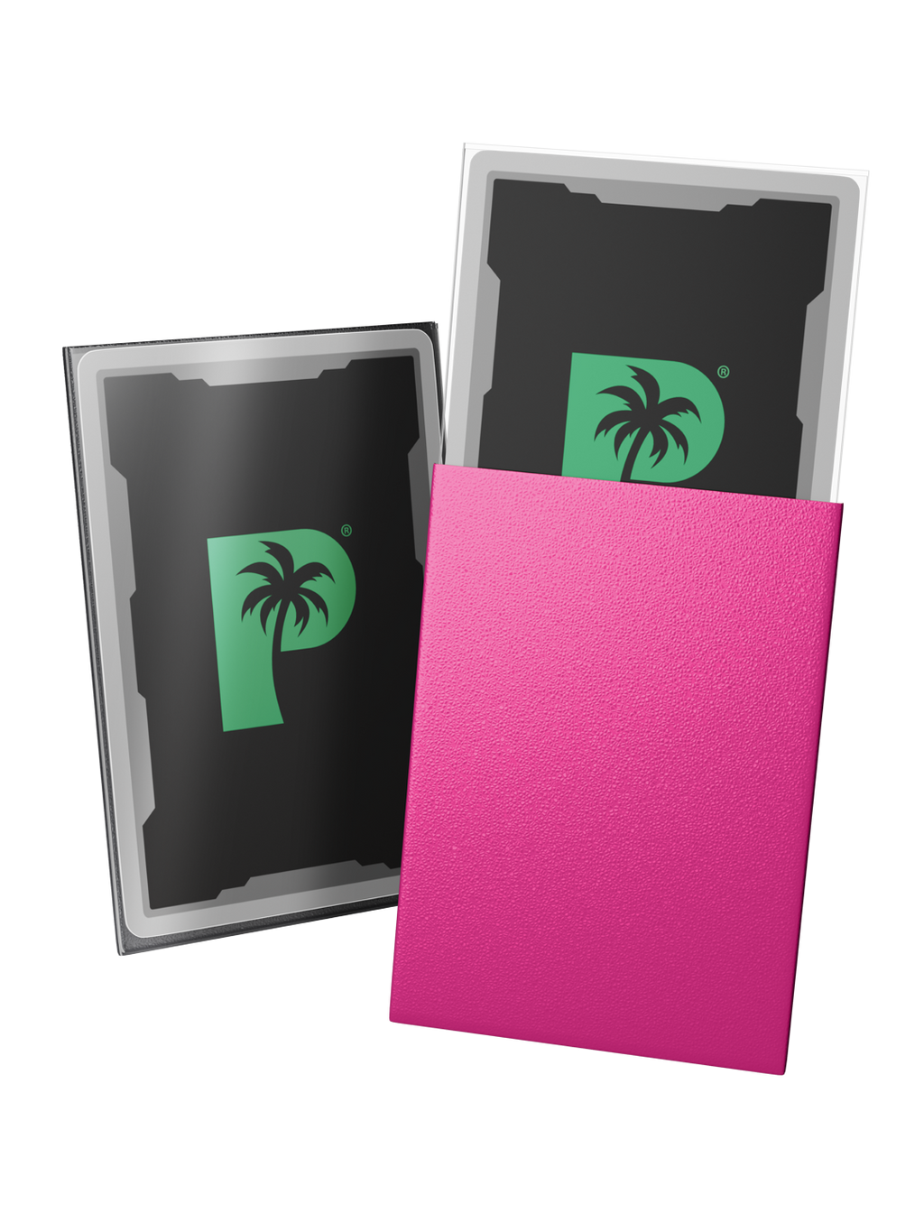 Palms Off Gaming Blackout Deck Sleeves - Japanese Mini Size - 60pc - Pink - Matte