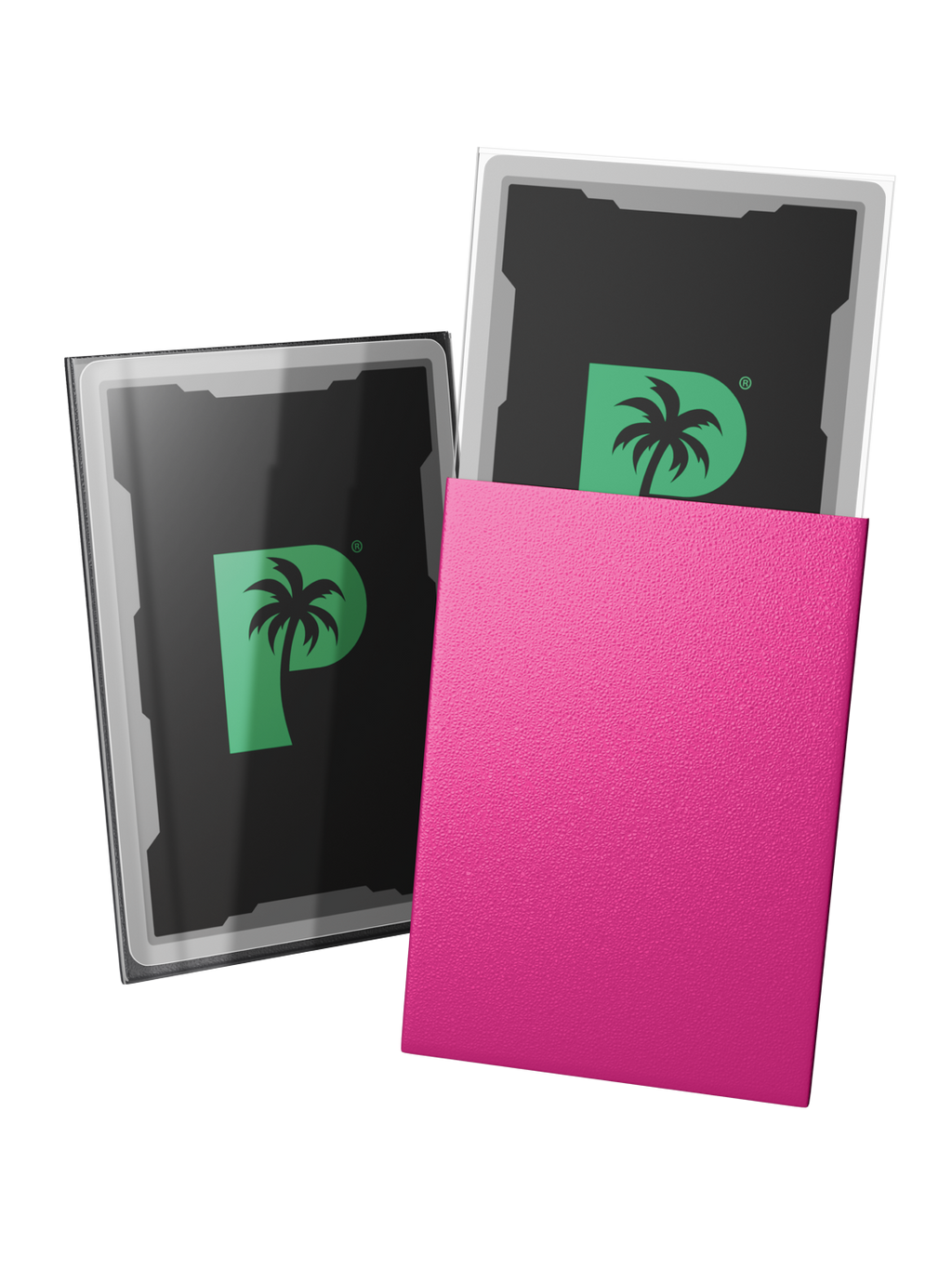 Palms Off Gaming Blackout Deck Sleeves - Japanese Mini Size - 60pc - Pink