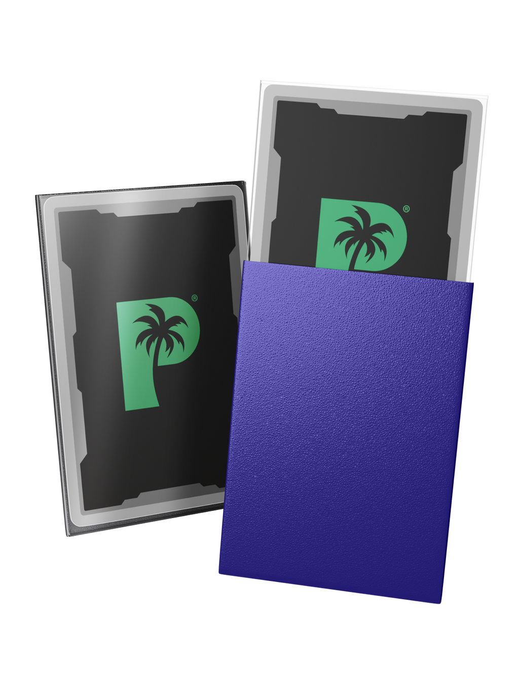 Palms Off Gaming Blackout Deck Sleeves - Japanese Mini Size - 60pc - Purple - Matte