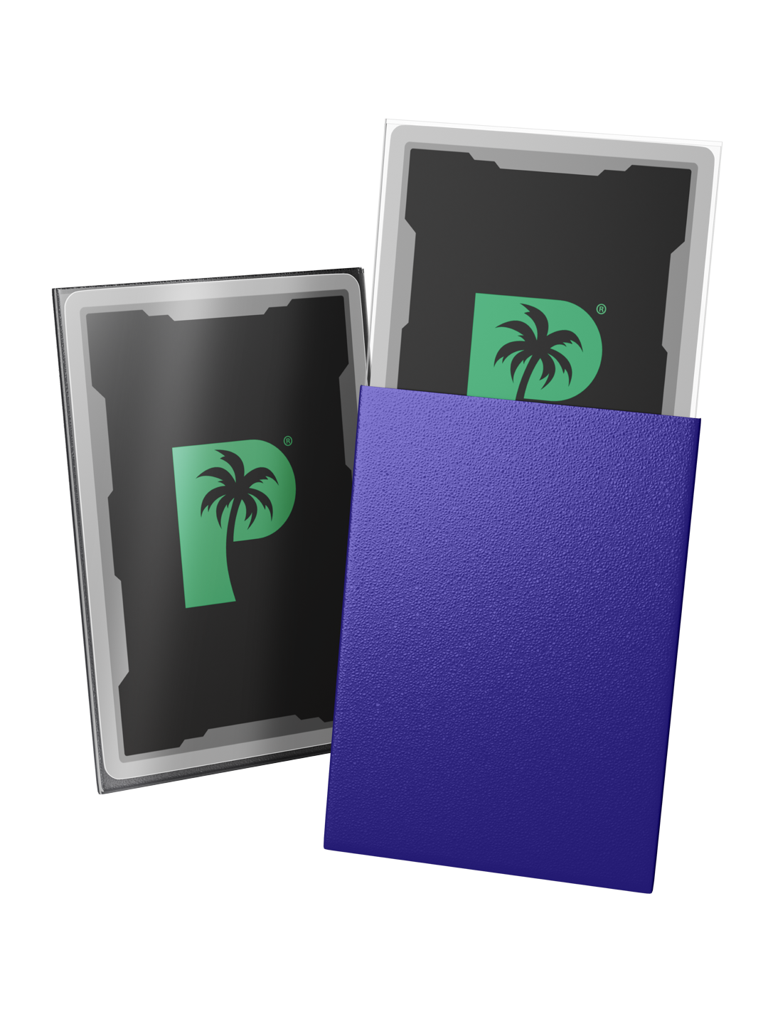 Palms Off Gaming Blackout Deck Sleeves - Japanese Mini Size - 60pc - Purple - Matte