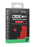Palms Off Gaming Blackout Deck Sleeves - Japanese Mini Size - 60pc - Red - Matte