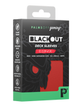 Palms Off Gaming Blackout Deck Sleeves - Japanese Mini Size - 60pc - Red