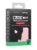 Palms Off Gaming Blackout Deck Sleeves - Japanese Mini Size - 60pc - Rose - Matte