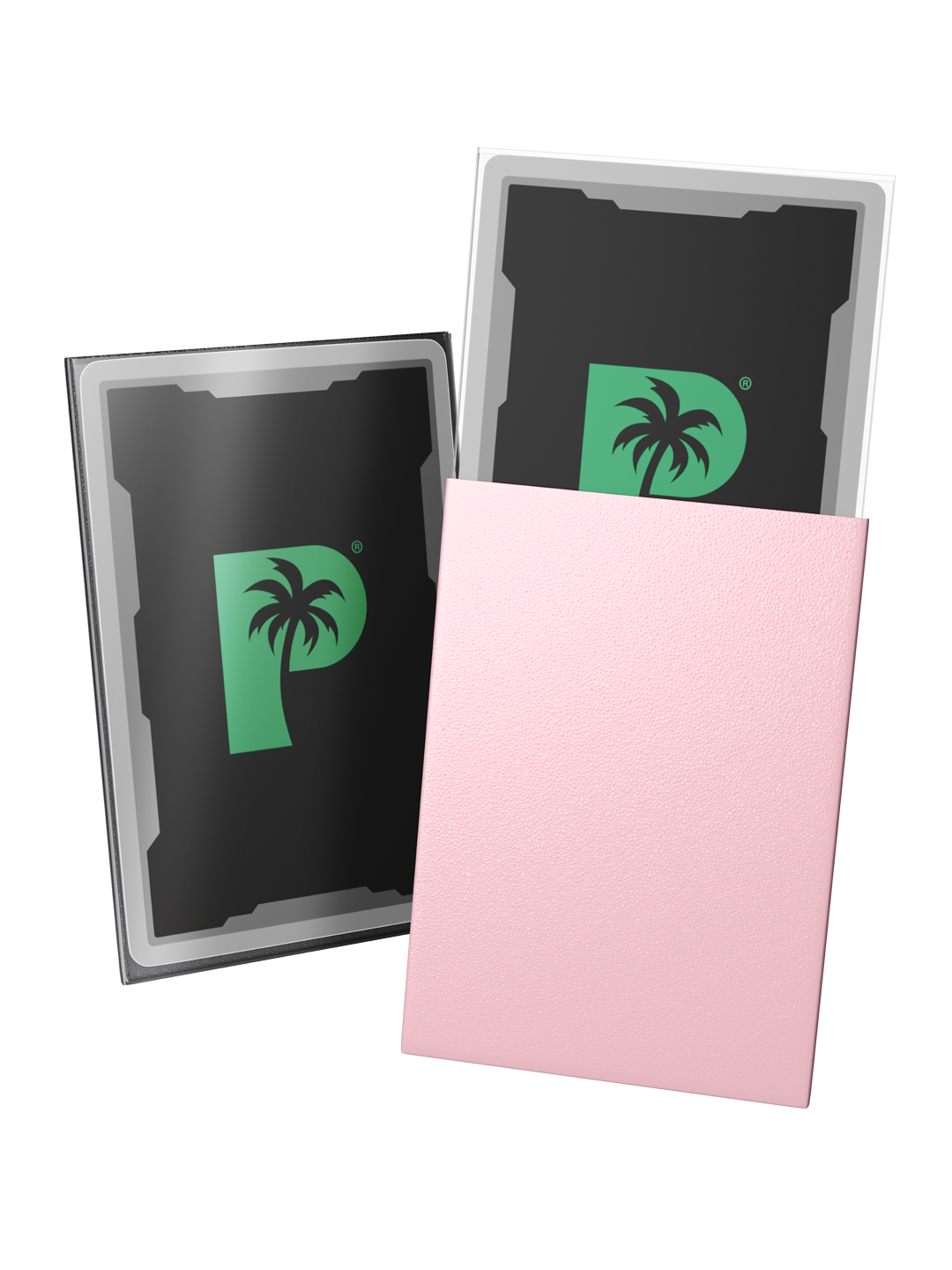 Palms Off Gaming Blackout Deck Sleeves - Japanese Mini Size - 60pc - Rose - Matte