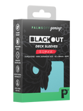 Palms Off Gaming Blackout Deck Sleeves - Japanese Mini Size - 60pc - Turquoise