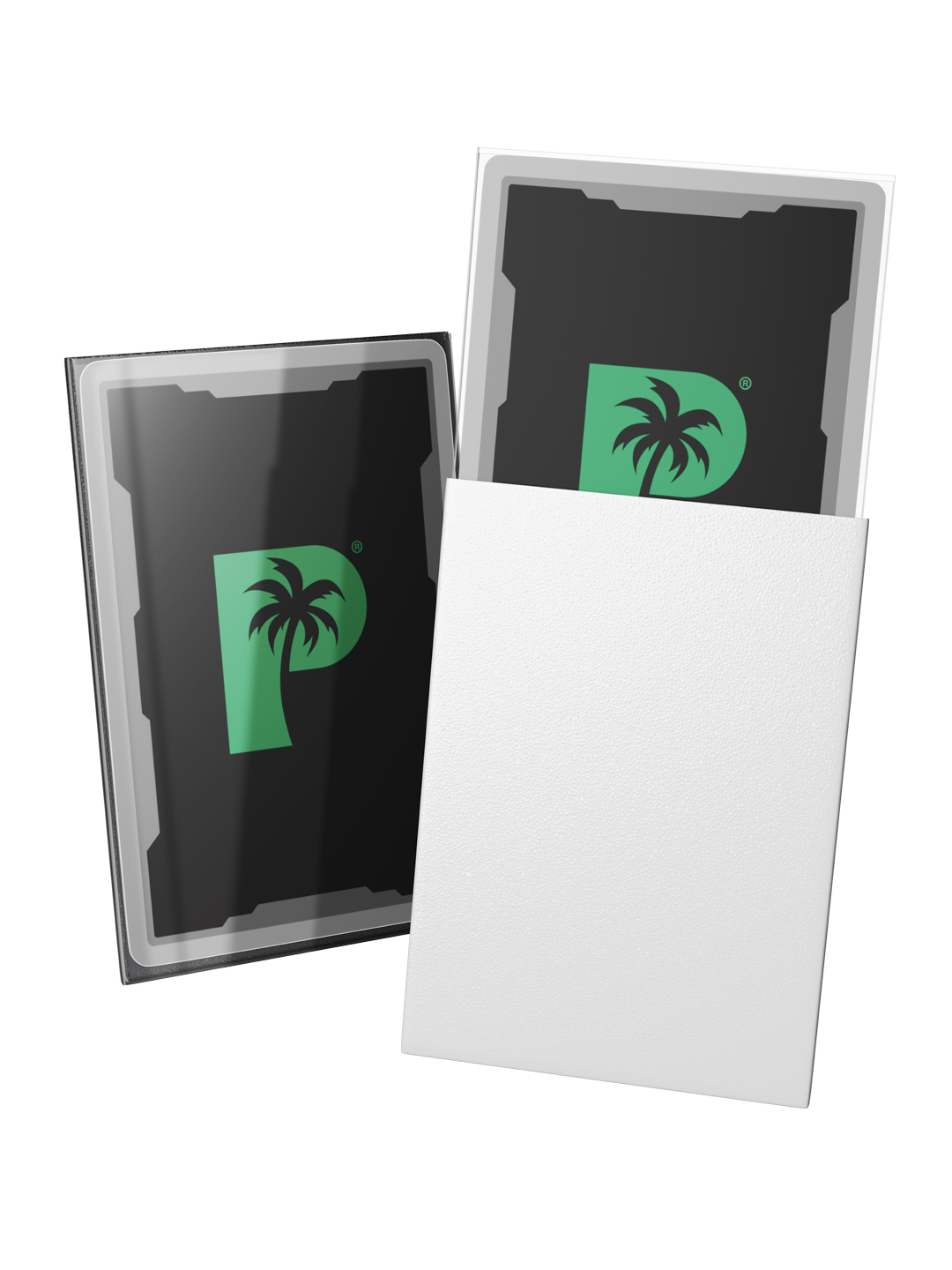 Palms Off Gaming Blackout Deck Sleeves - Japanese Mini Size - 60pc - White