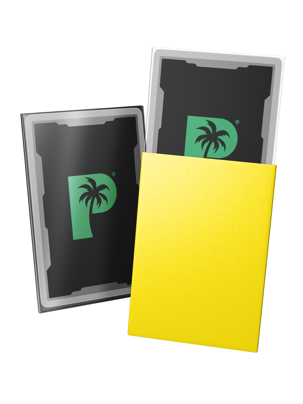 Palms Off Gaming Blackout Deck Sleeves - Japanese Mini Size - 60pc - Yellow - Matte