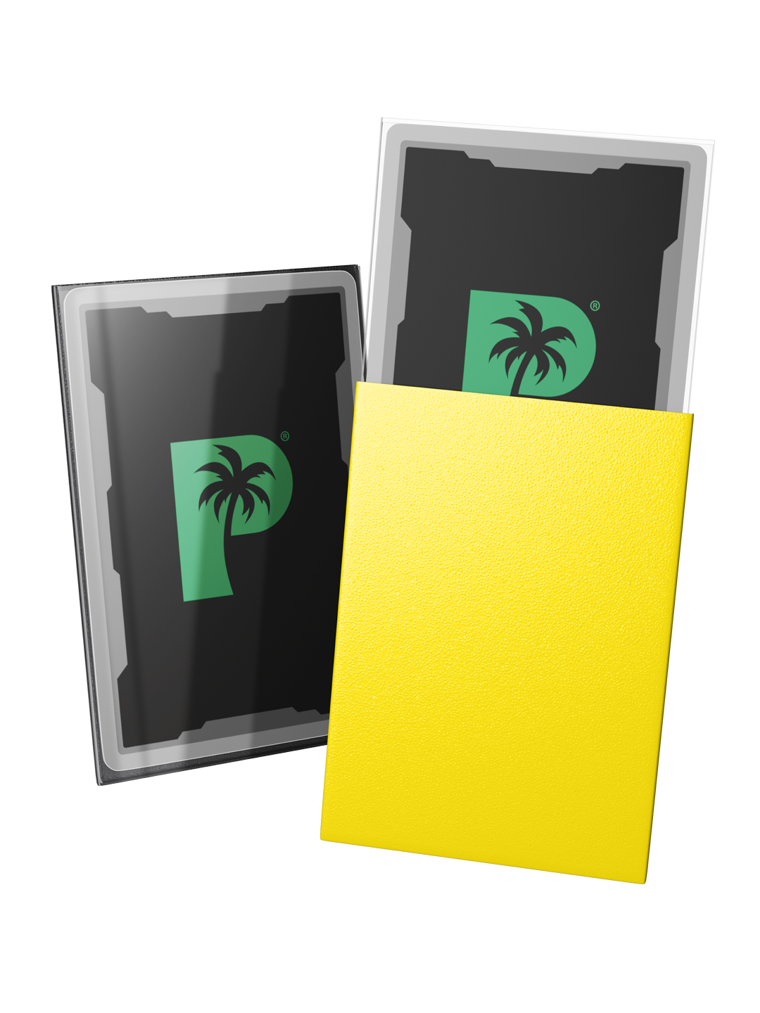 Palms Off Gaming Blackout Deck Sleeves - Japanese Mini Size - 60pc - Yellow