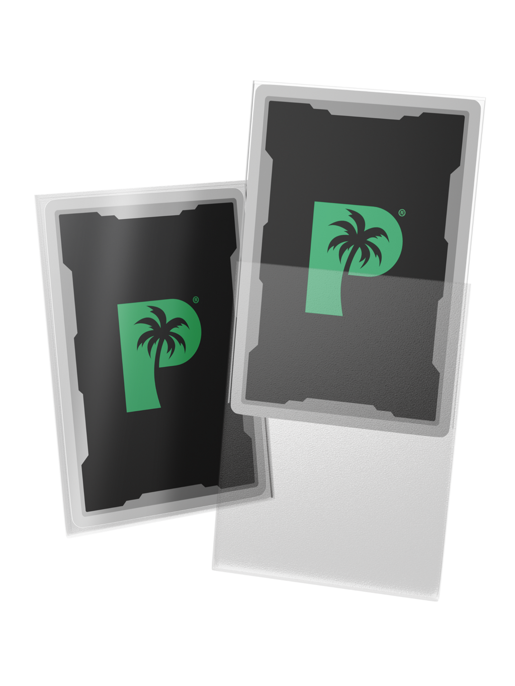 Palms Off Gaming Blackout Deck Sleeves - Standard - 100pc - Clear - Matte