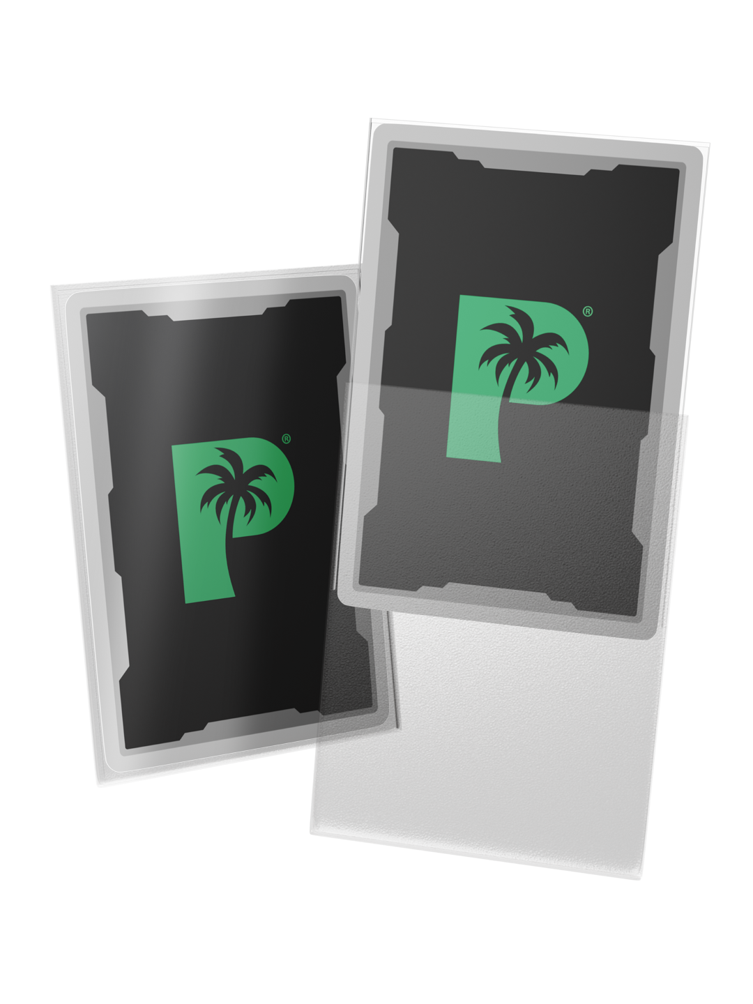 Palms Off Gaming Blackout Deck Sleeves - Standard - 100pc - Clear - Matte