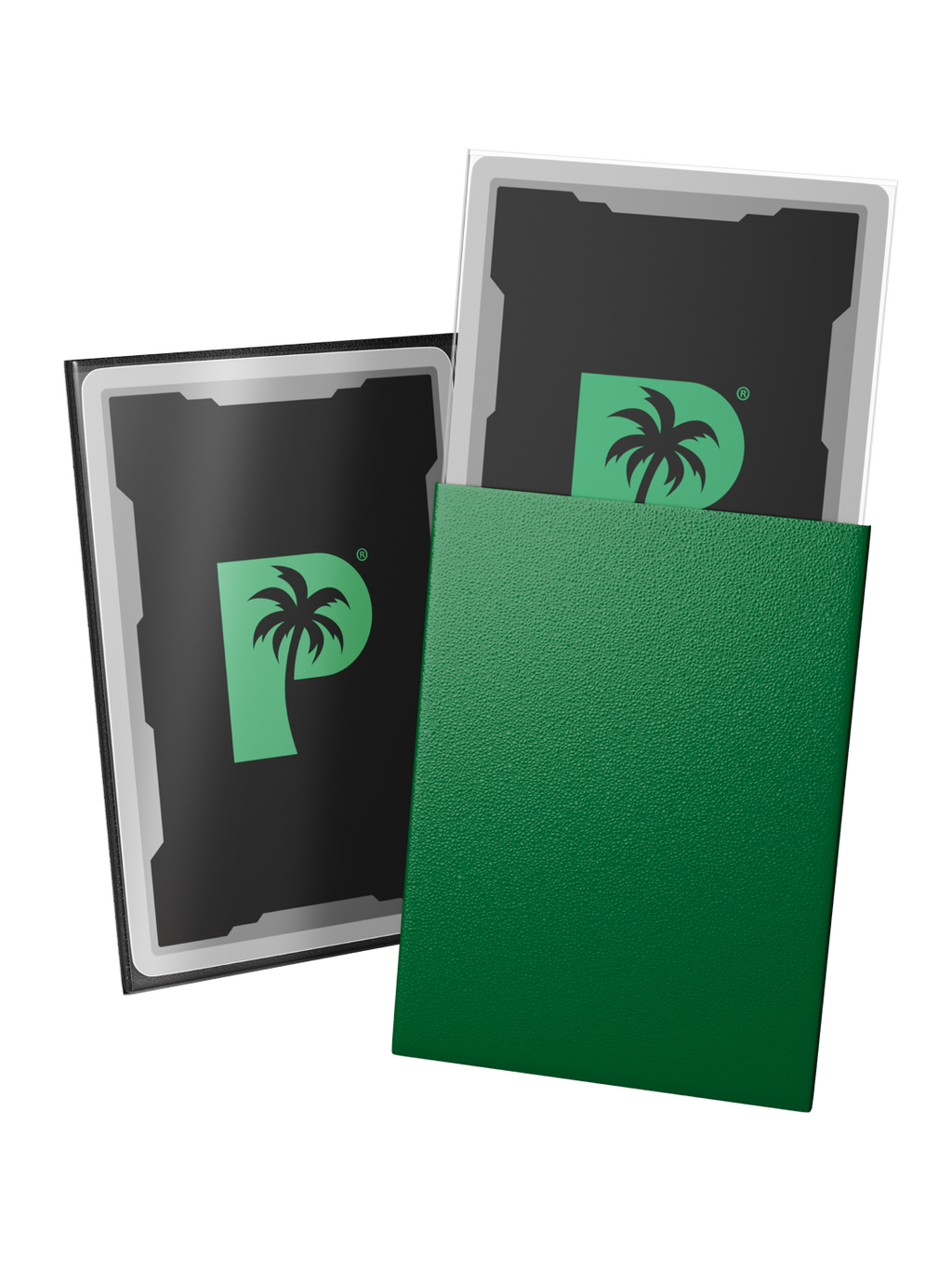 Palms Off Gaming Blackout Deck Sleeves - Standard - 100pc - Green - Matte