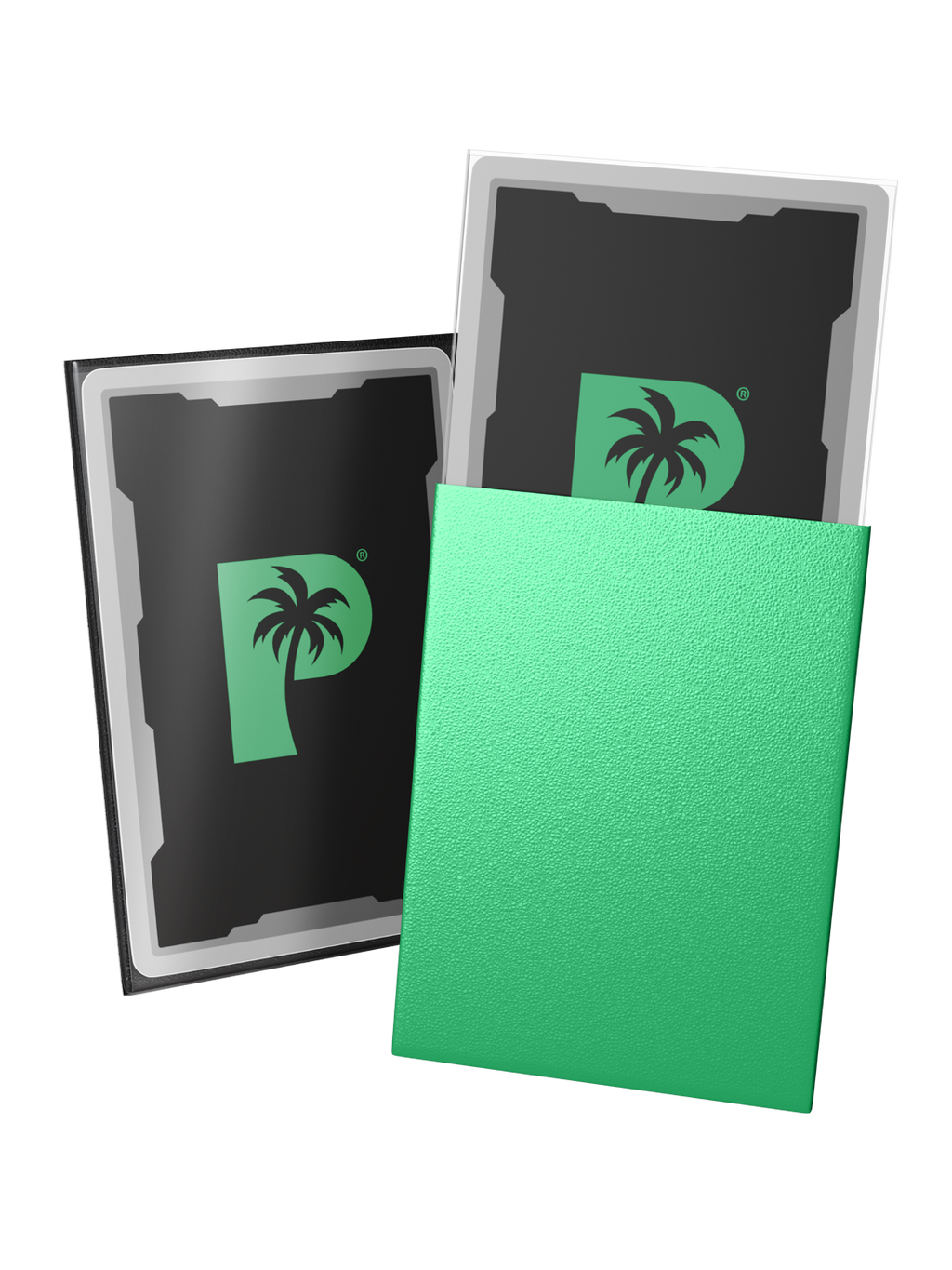 Palms Off Gaming Blackout Deck Sleeves - Standard - 100pc - Jade - Matte