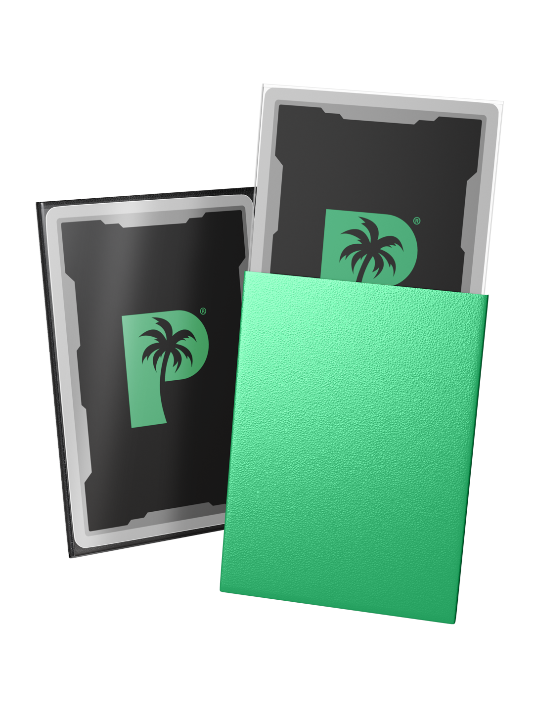Palms Off Gaming Blackout Deck Sleeves - Standard - 100pc - Jade - Matte