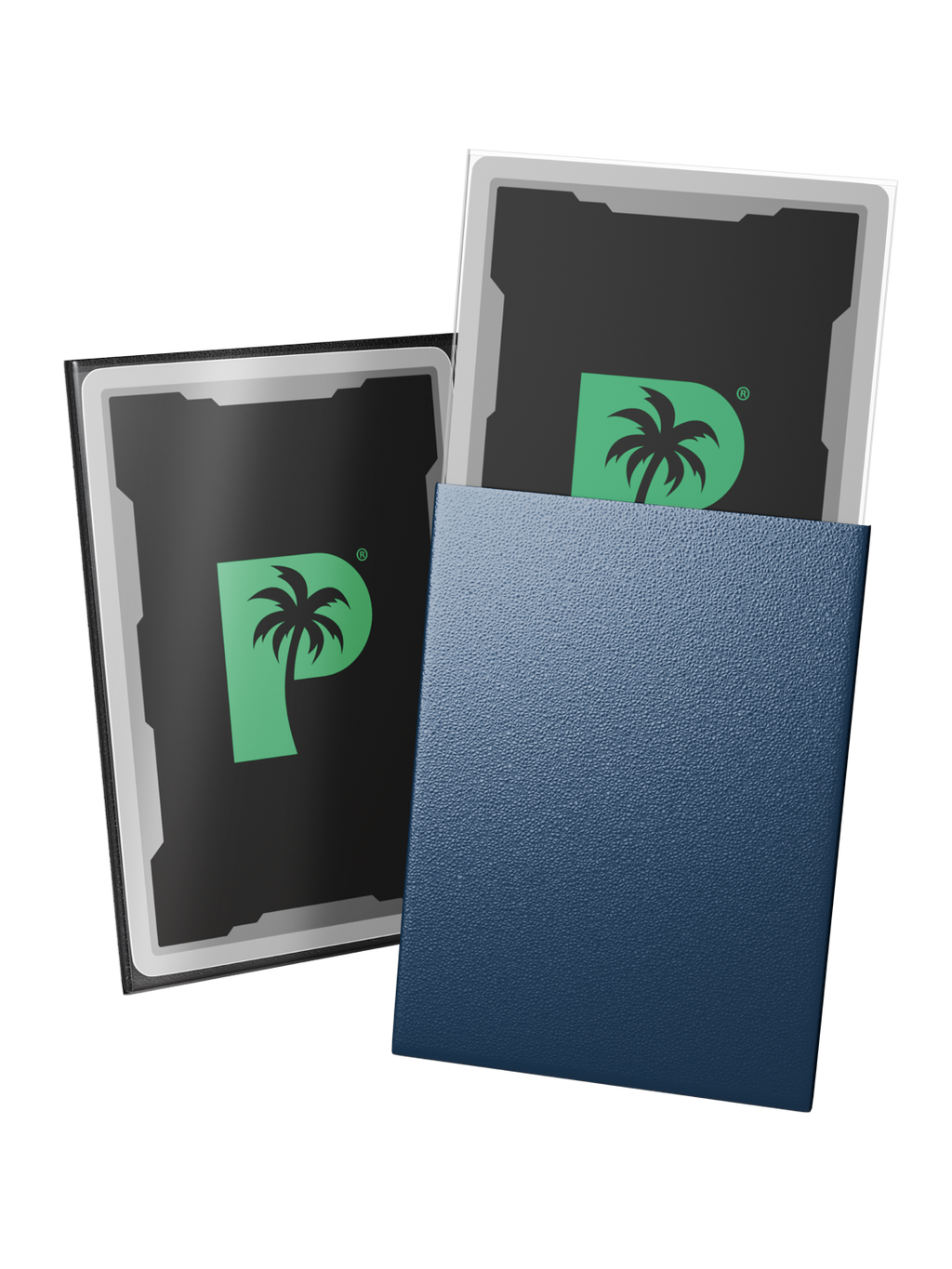 Palms Off Gaming Blackout Deck Sleeves - Standard - 100pc - Navy - Matte