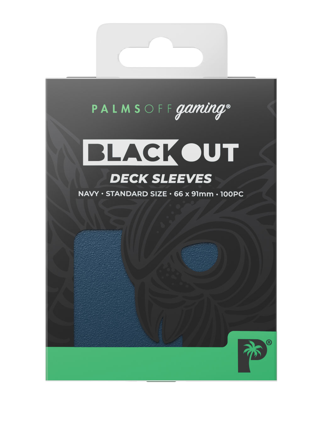 Palms Off Gaming Blackout Deck Sleeves - Standard - 100pc - Navy