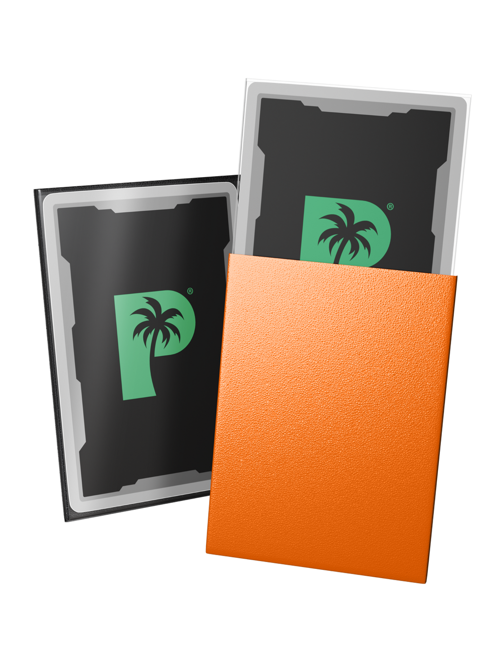 Palms Off Gaming Blackout Deck Sleeves - Standard - 100pc - Orange - Matte