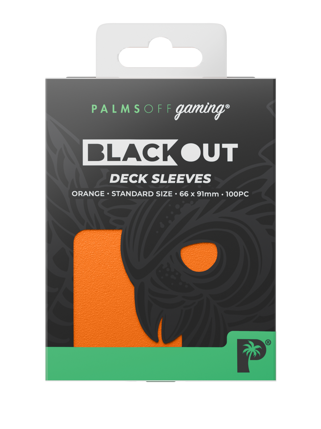 Palms Off Gaming Blackout Deck Sleeves - Standard - 100pc - Orange