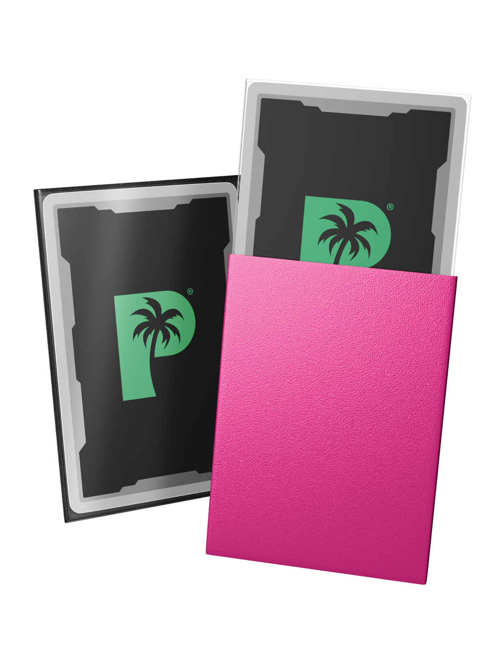 Palms Off Gaming Blackout Deck Sleeves - Standard - 100pc - Pink - Matte