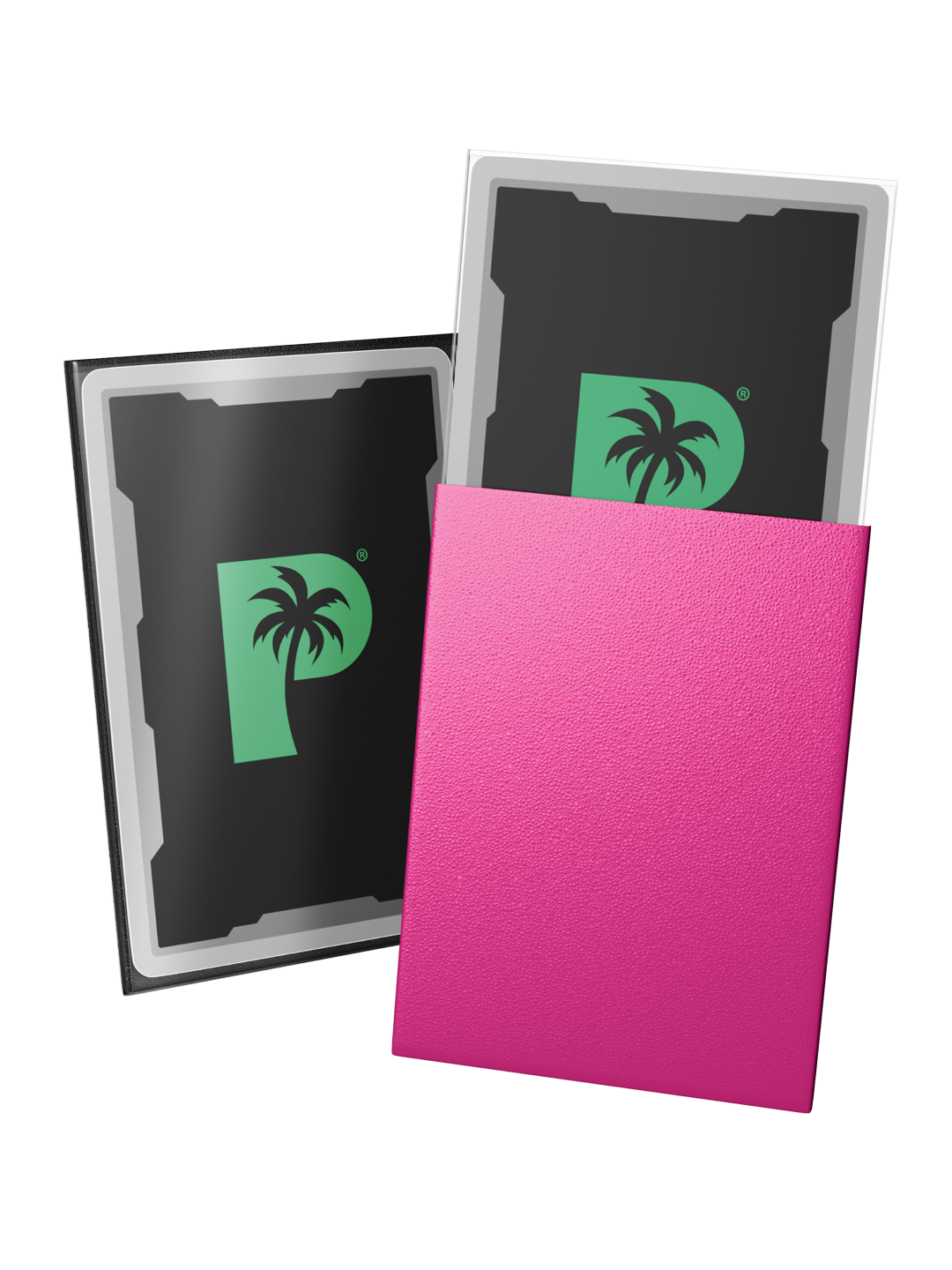Palms Off Gaming Blackout Deck Sleeves - Standard - 100pc - Pink - Matte