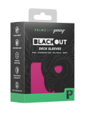 Palms Off Gaming Blackout Deck Sleeves - Standard - 100pc - Pink