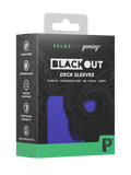 Palms Off Gaming Blackout Deck Sleeves - Standard - 100pc - Purple