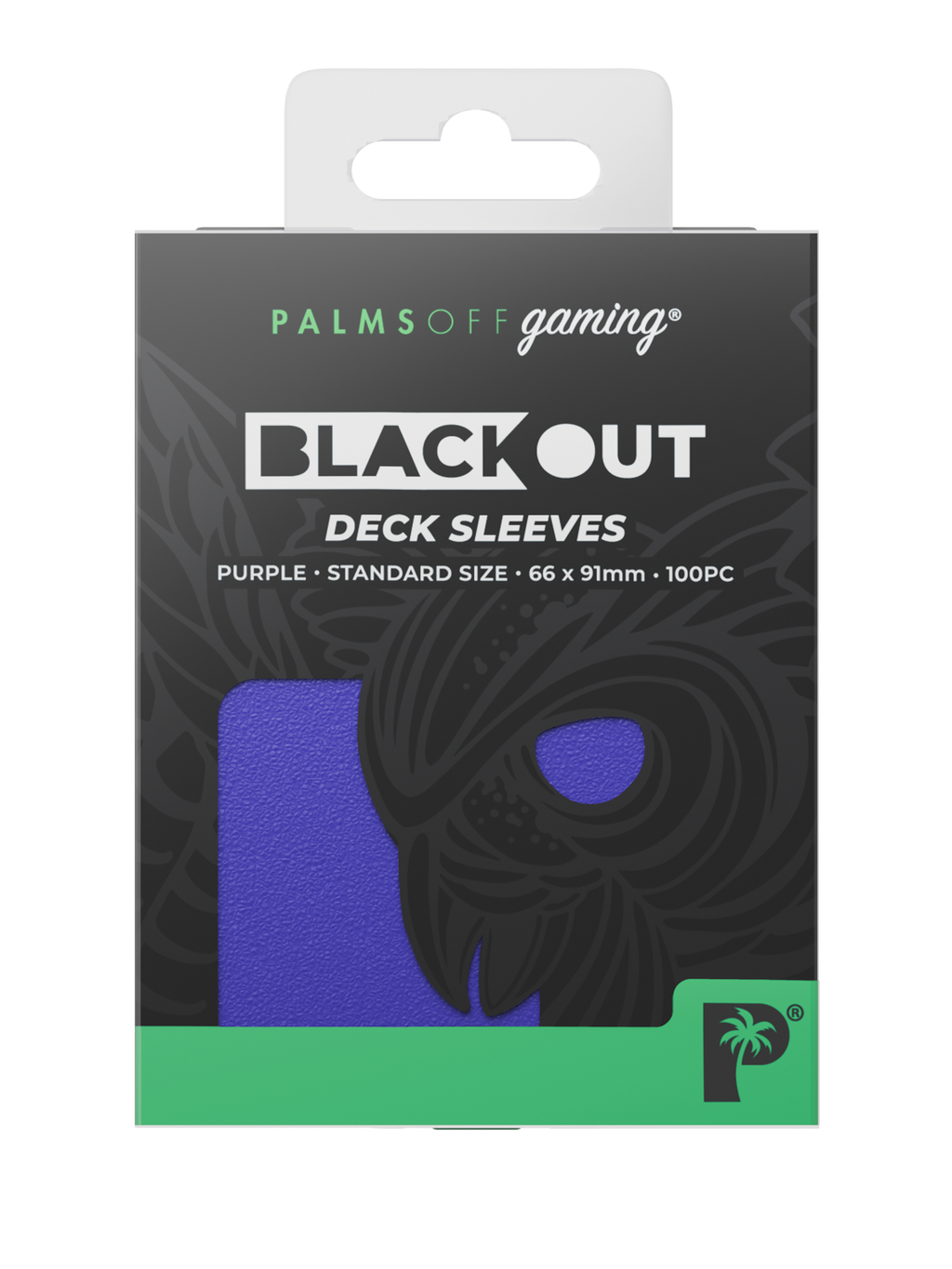Palms Off Gaming Blackout Deck Sleeves - Standard - 100pc - Purple