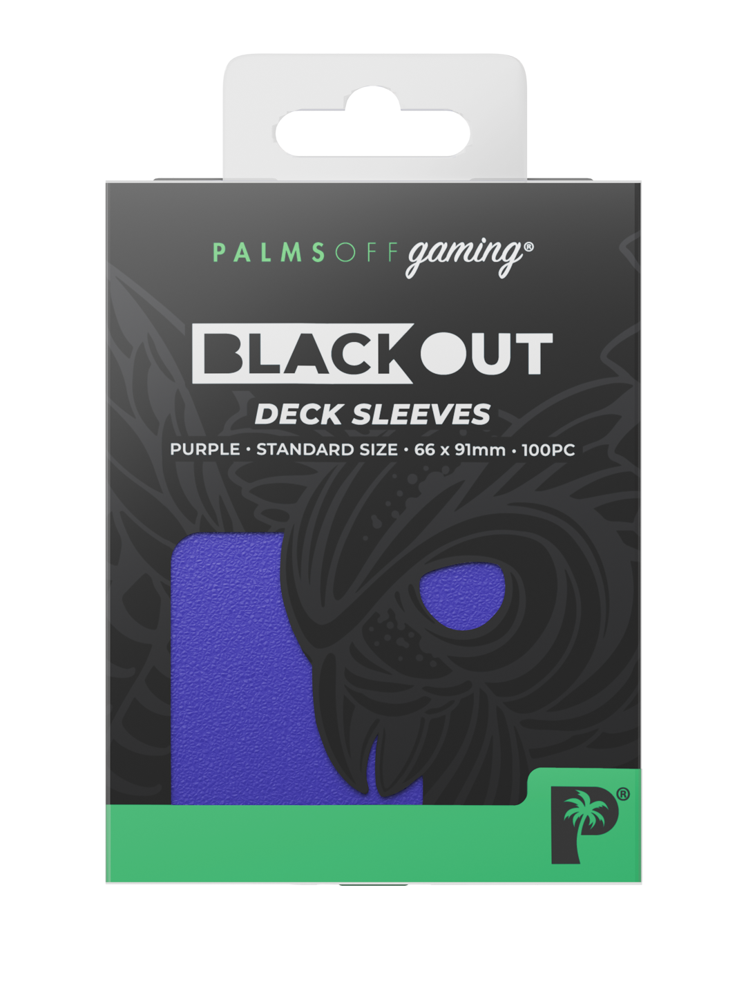 Palms Off Gaming Blackout Deck Sleeves - Standard - 100pc - Purple