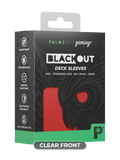 Palms Off Gaming Blackout Deck Sleeves - Standard - 100pc - Red