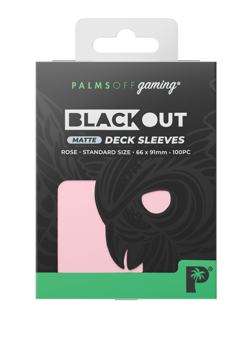 Palms Off Gaming Blackout Deck Sleeves - Standard - 100pc - Rose - Matte