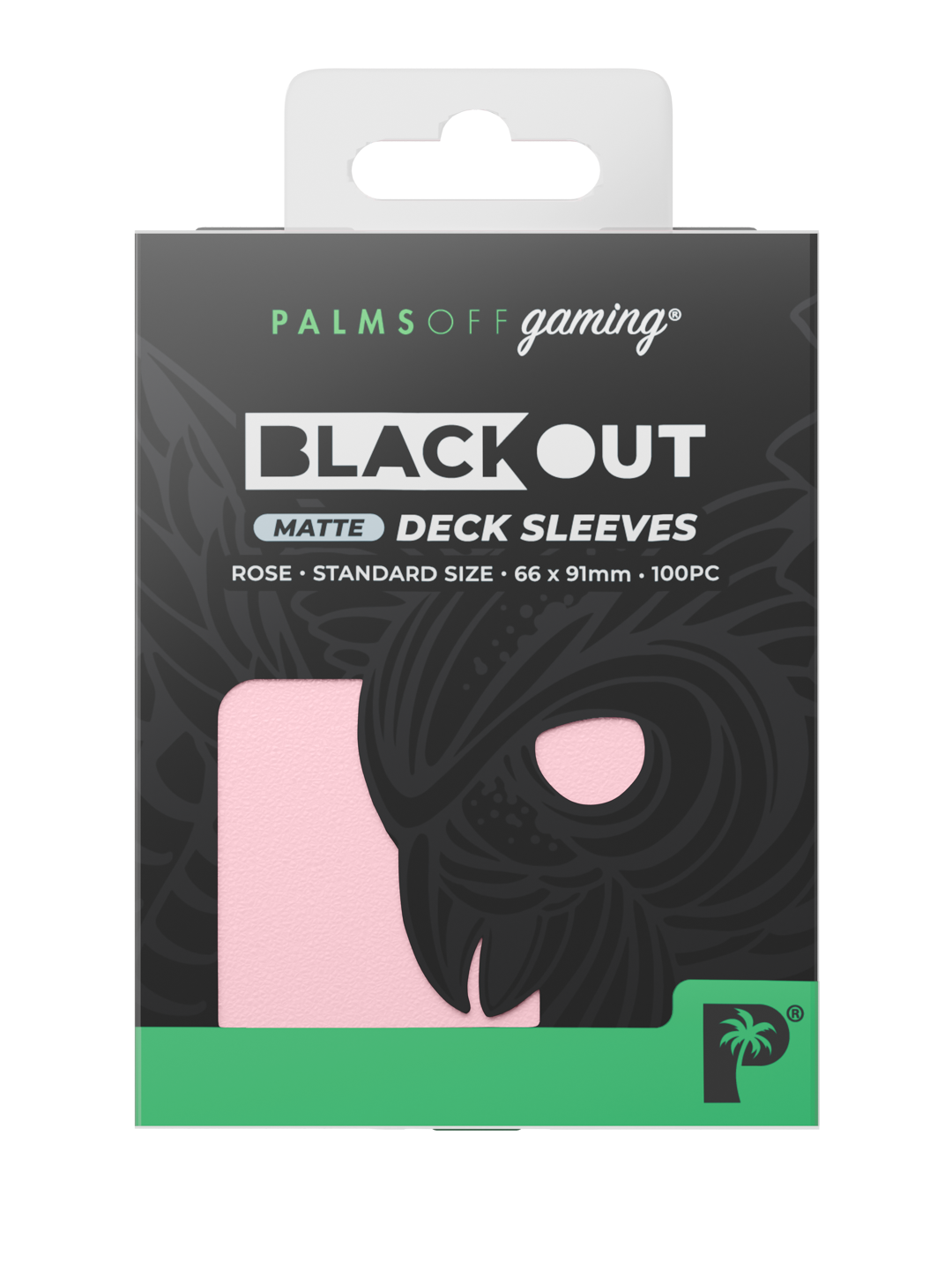 Palms Off Gaming Blackout Deck Sleeves - Standard - 100pc - Rose - Matte