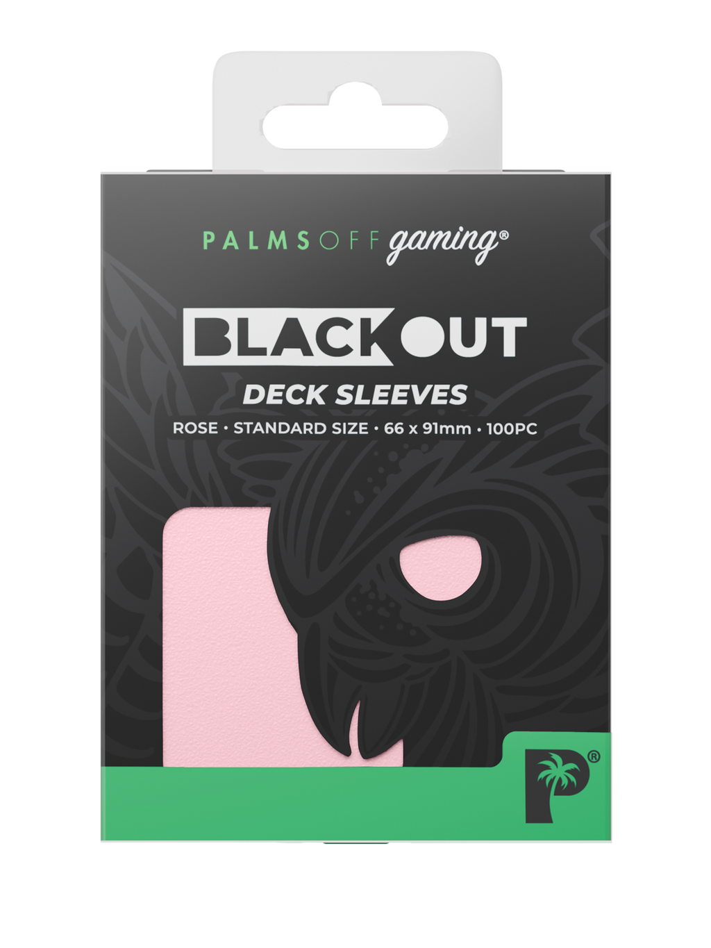 Palms Off Gaming Blackout Deck Sleeves - Standard - 100pc - Rose