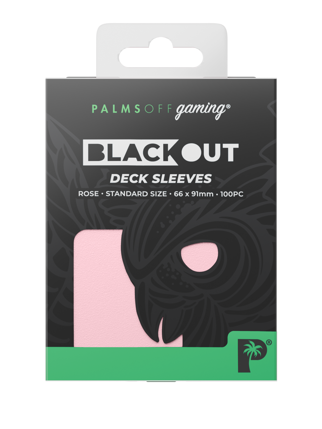 Palms Off Gaming Blackout Deck Sleeves - Standard - 100pc - Rose