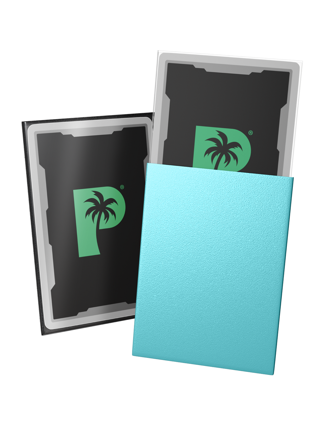 Palms Off Gaming Blackout Deck Sleeves - Standard - 100pc - Turquoise - Matte