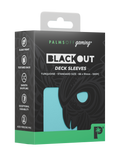 Palms Off Gaming Blackout Deck Sleeves - Standard - 100pc - Turquoise