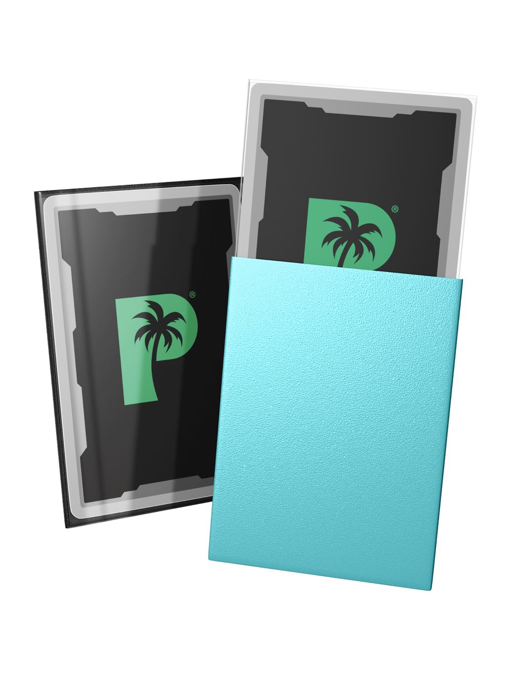 Palms Off Gaming Blackout Deck Sleeves - Standard - 100pc - Turquoise