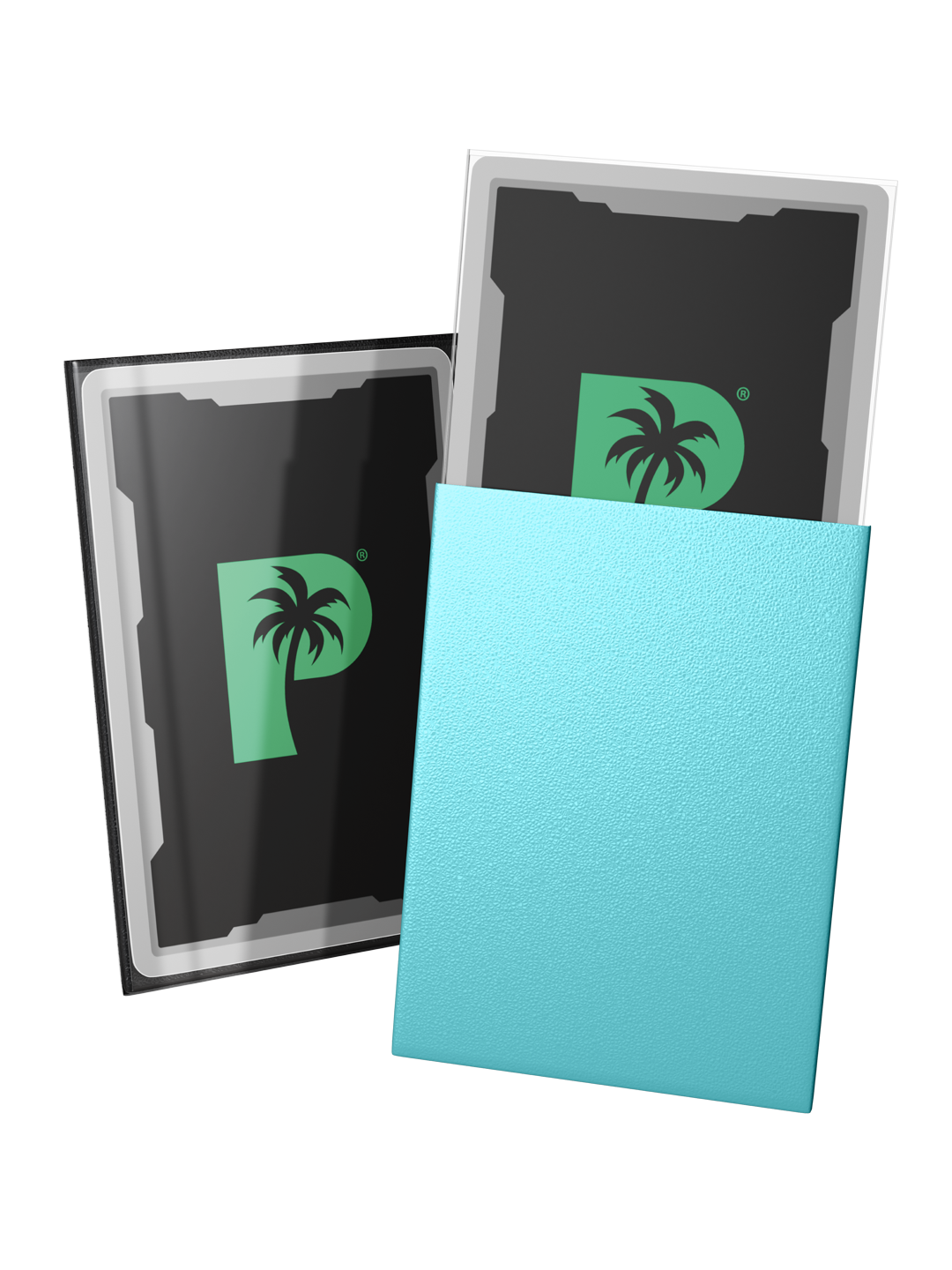 Palms Off Gaming Blackout Deck Sleeves - Standard - 100pc - Turquoise