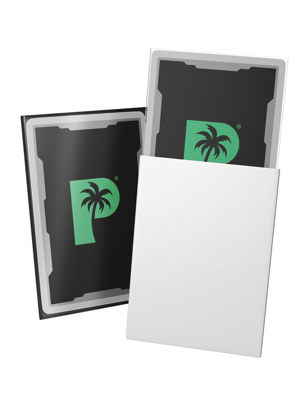 Palms Off Gaming Blackout Deck Sleeves - Standard - 100pc - White - Matte