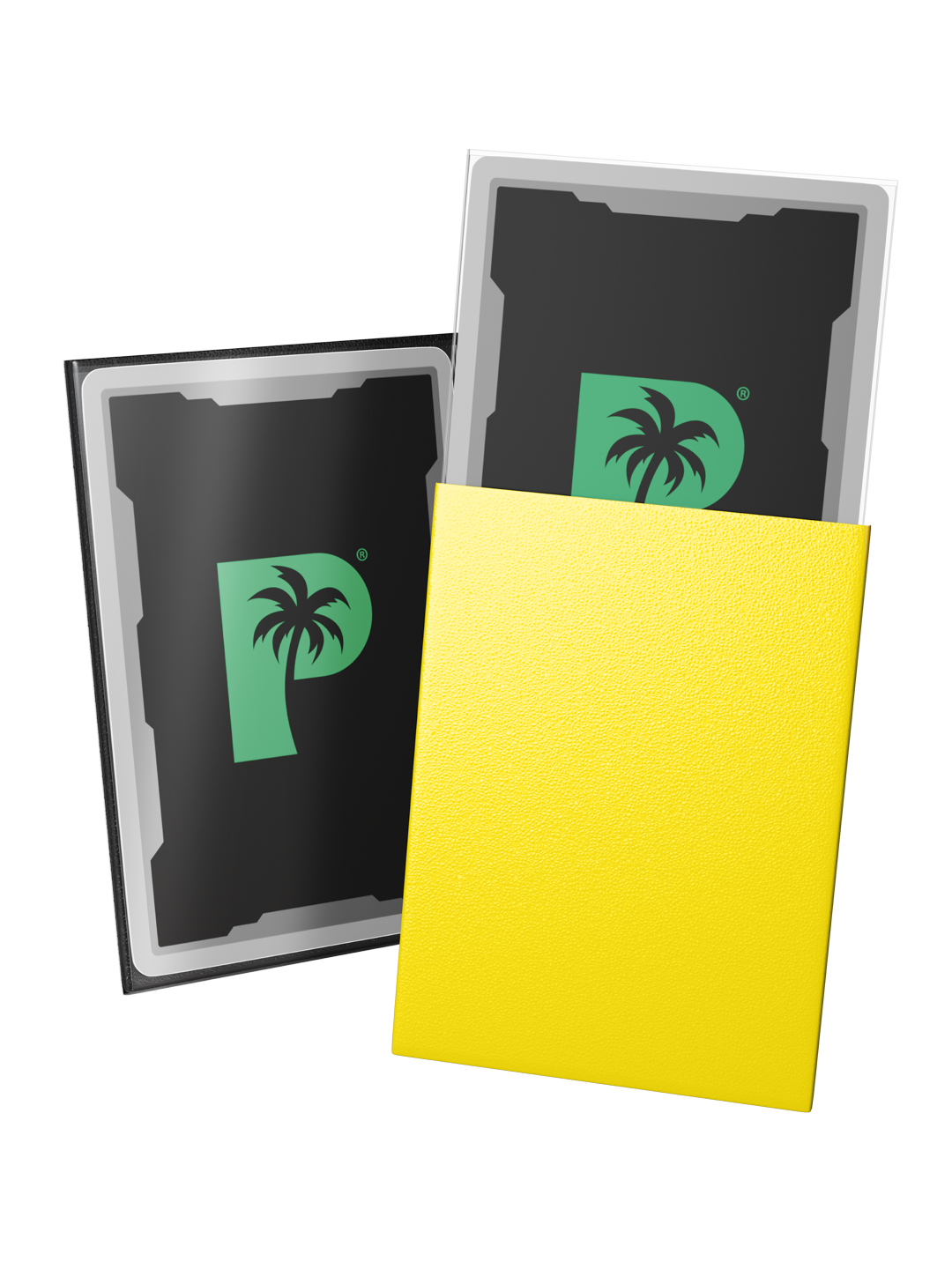 Palms Off Gaming Blackout Deck Sleeves - Standard - 100pc - Yellow - Matte