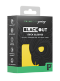 Palms Off Gaming Blackout Deck Sleeves - Standard - 100pc - Yellow