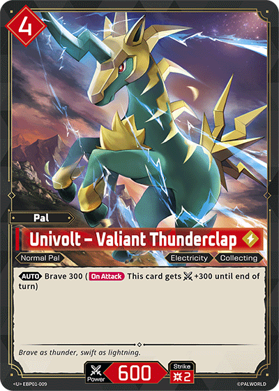 Univolt – Valiant Thunderclap - Dawn of Palpagos - BP01-009 - NM