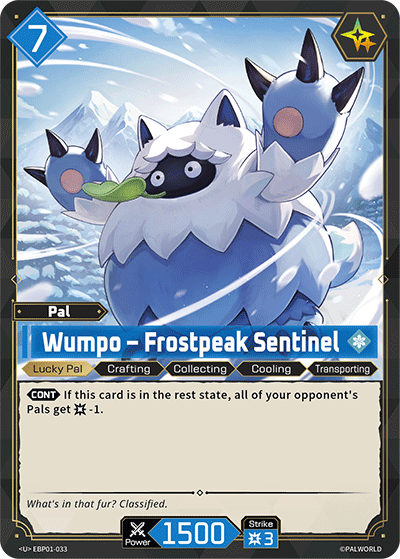 Wumpo – Frostpeak Sentinel - Dawn of Palpagos - BP01-033 - Lucky - NM