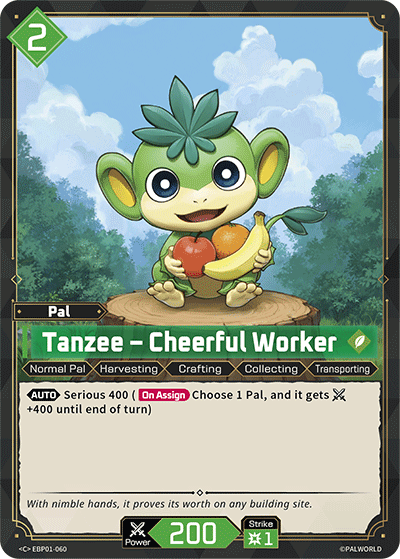 Tanzee – Cheerful Worker - Dawn of Palpagos - BP01-060 - - NM