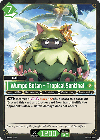 Wumpo Botan – Tropical Sentinel - Dawn of Palpagos - BP01-062 - - NM