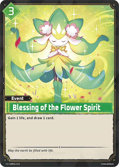 Blessing of the Flower Spirit - Dawn of Palpagos - BP01-072 - NM