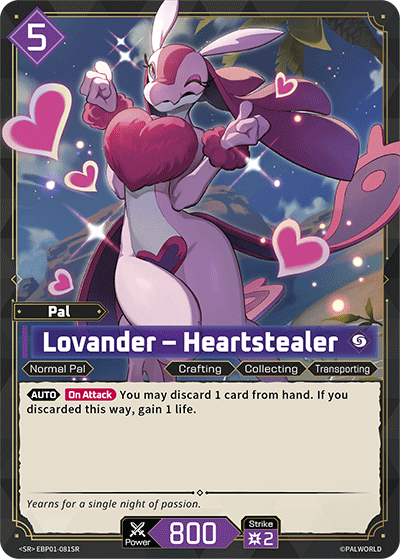 Lovander – Heartstealer - Dawn of Palpagos - BP01-081-SR - NM