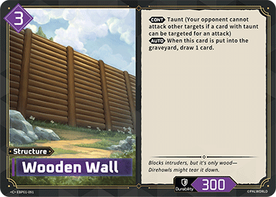 Wooden Wall - Dawn of Palpagos - BP01-091 - NM