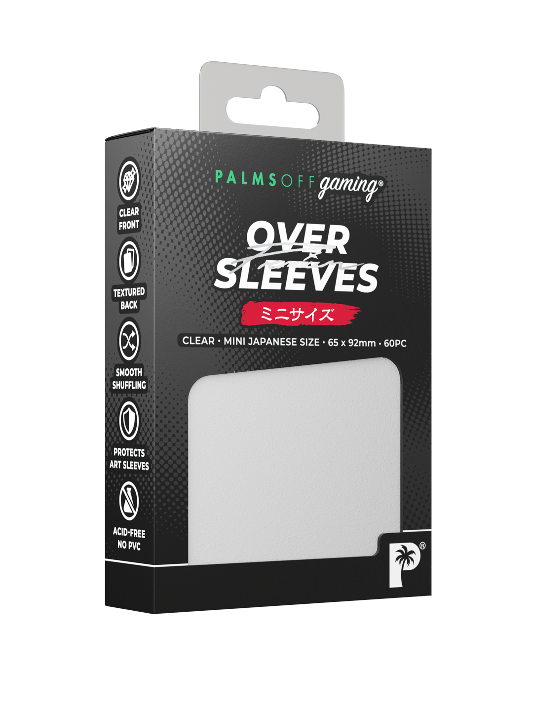 Palms Off Gaming Premium Oversleeves - Japanese Mini Size - 100pc - Clear