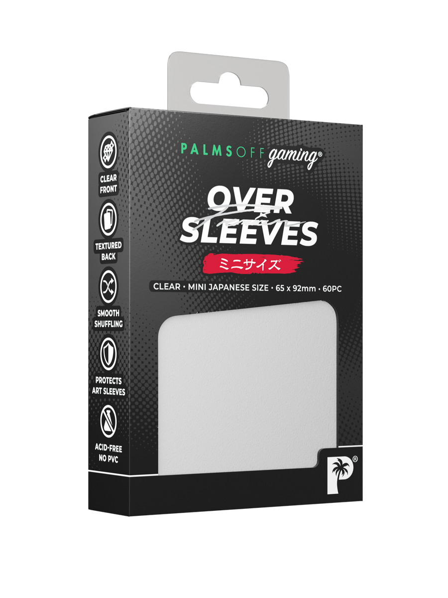 Palms Off Gaming Premium Oversleeves - Japanese Mini Size - 100pc - Clear
