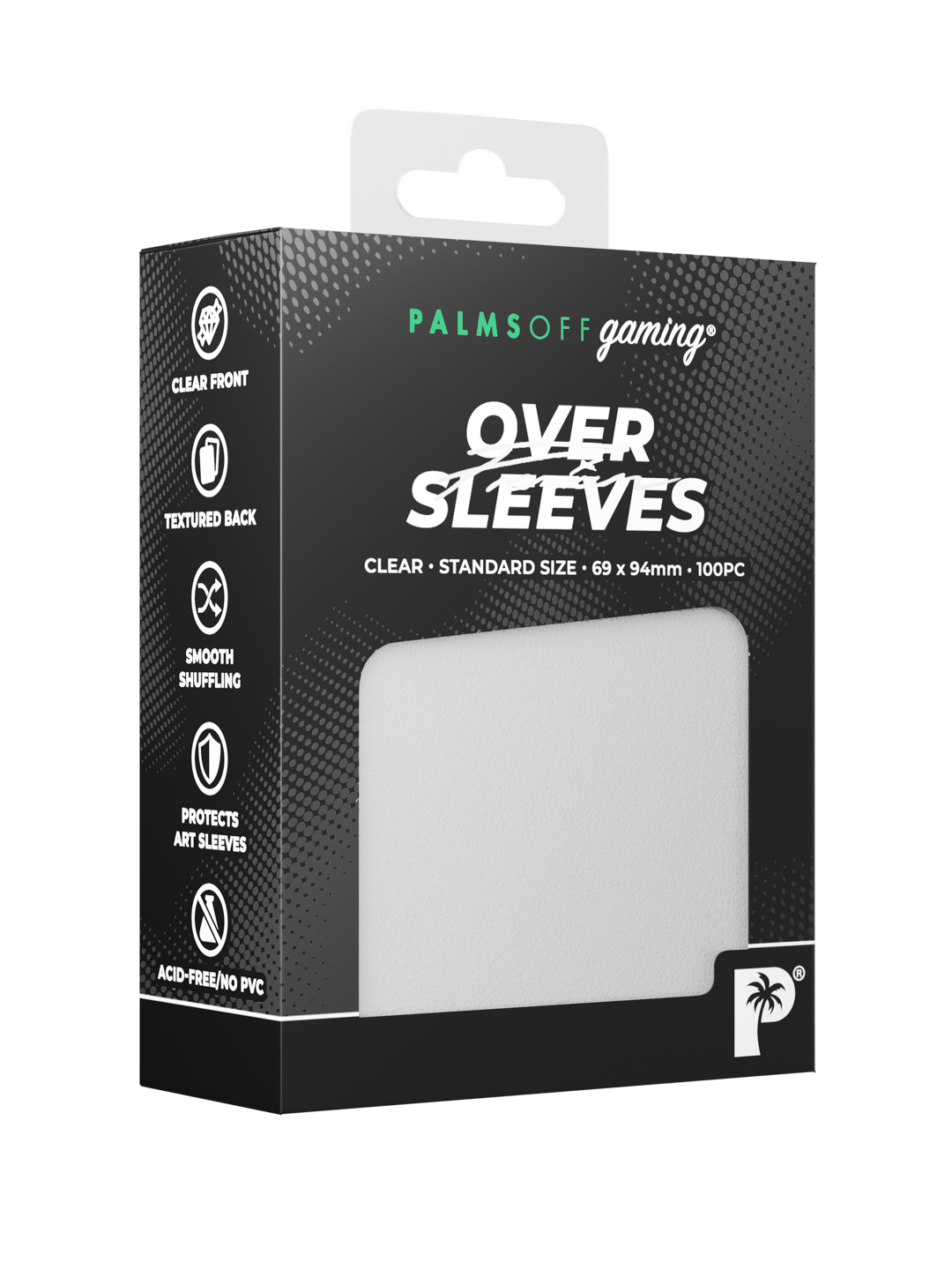 Palms Off Gaming Premium Oversleeves - Standard Size - 100pc - Clear