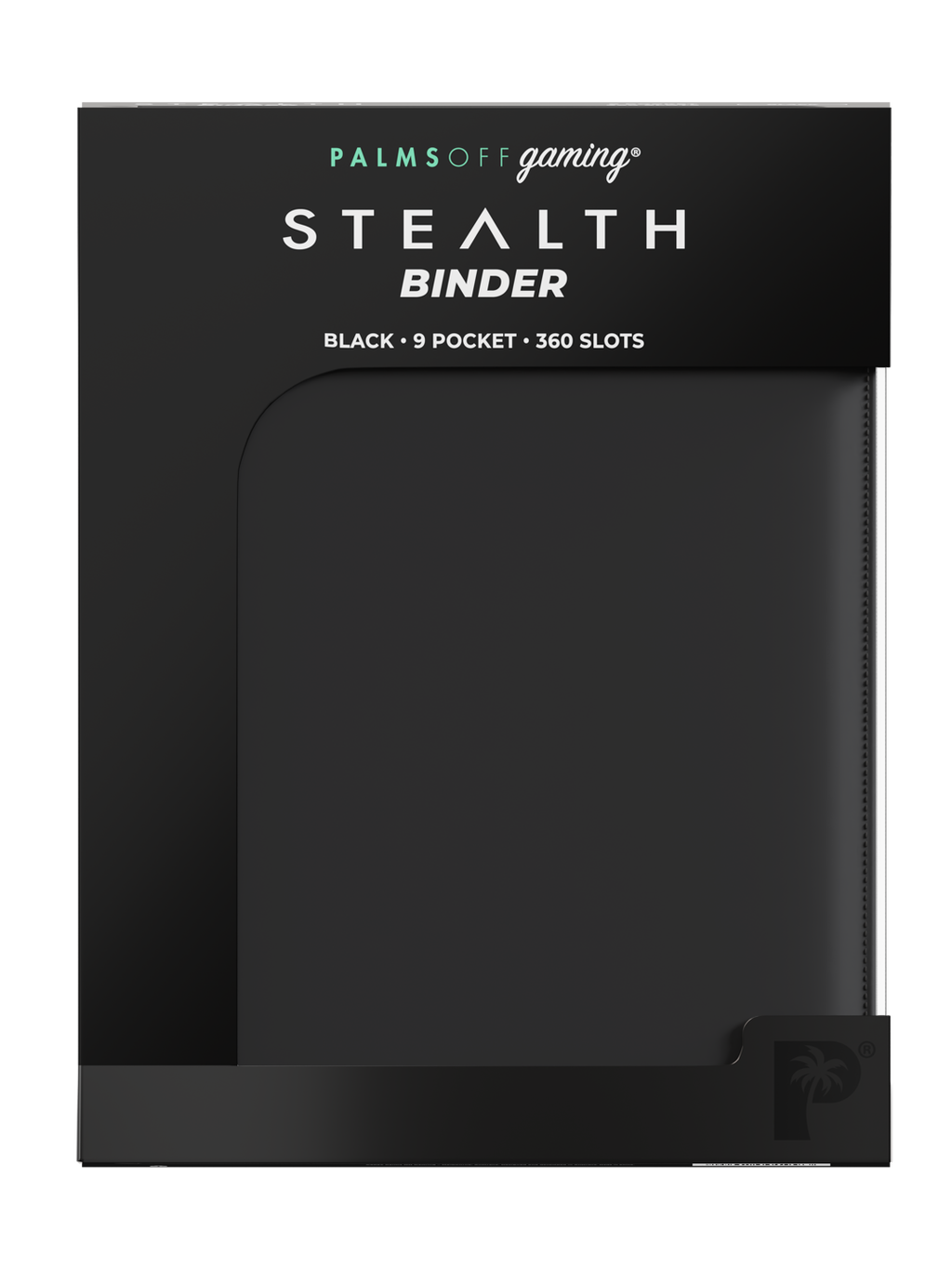 Palms Off Gaming STEALTH 9 Pocket Zip Trading Card Binder - BLACK